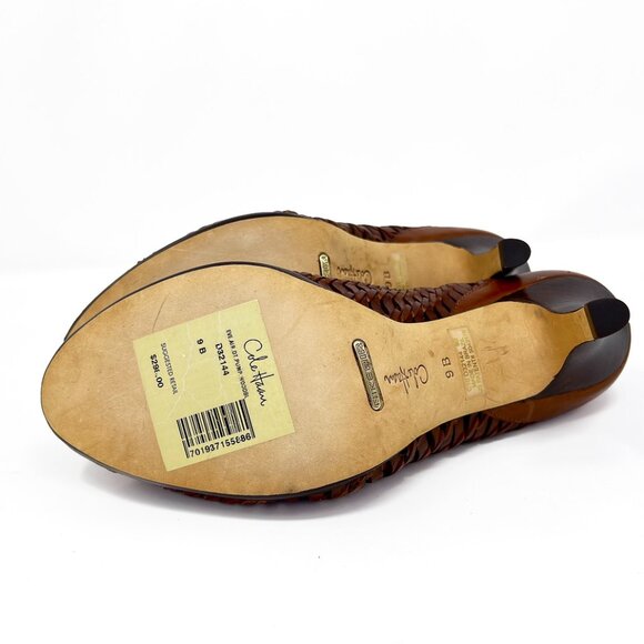 Cole Haan Eve Air Brown Leather Open toe Pumps 9 - Picture 7 of 8